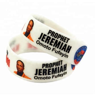 China 1 Inch Wide Silicone Wristband CLASSIC Custom Wristband For Church for sale