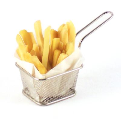 China Serving Frying Basket Reusable MINI SQUARE SQUARE Basket Kitchen Restaurant Restaurant Serves Square Frying Pan Basket for sale