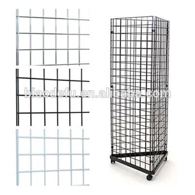 China Display In Shops Triangle Black Grid Billboard Rack for sale