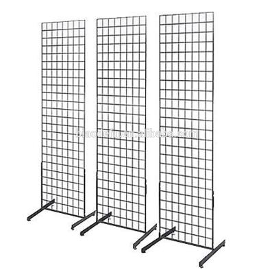 China Store display customized chrome / powder coating metal gridwall grid wall panel for sale