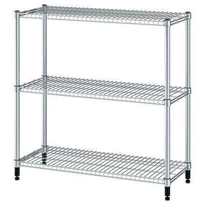 China Double Sided 4 Tier Metal Chrome Wire Locker Storage Rack for sale