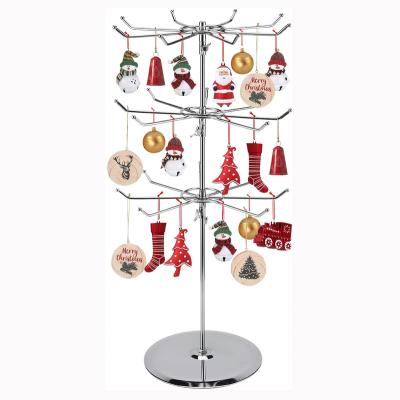 China 3 Tier Adjustable Revolving Spinner Display Stand Worktop Jewelry Display Rack For Retail Store 550mm Height for sale