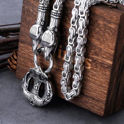 China Norse Viking Culture Viking Accessories Jewelry Pendants of Raven Thor Suit Men Necklace Vintage Viking Anchor Pendant for sale