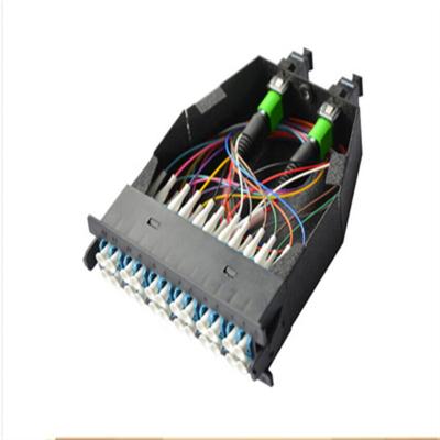 China FTTH FTTB FTTX Network for 19 MPO Patch Panel Fiber Optic Equipment OM3/OM4 Fiber Optic Small MPO Cassette for sale