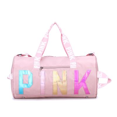 China Durable Sports Fleece Custom Set Foldable Other Large Capacity Gym Bag Pink Waterproof Travel Luggage Men Travel Bags for sale