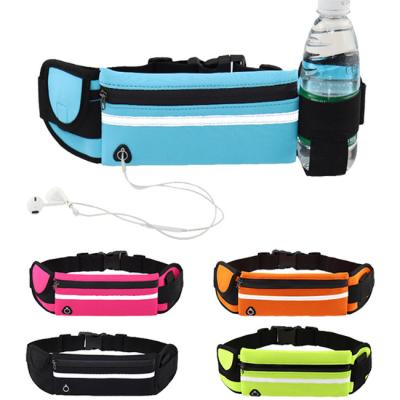 China Custom Logo Running Waterproof Men Water Proof Nylon Customized Ladies Black Pack Color Sports Fanny Packs Belt Waist Bags For Hiking for sale