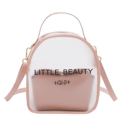 China Newest Fashion Women Chest Body Bag PVC Waterproof Cross Clear Transparent Travel Bag Daily Cosmetic OEM Logo for sale