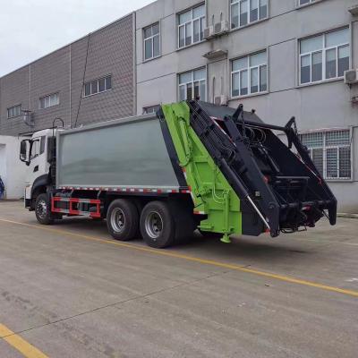 China Hotels Factory 20 CBM Compressed Hygiene Waste Collection Hook Lift Dump Trash Compactor Garbage Truck for sale