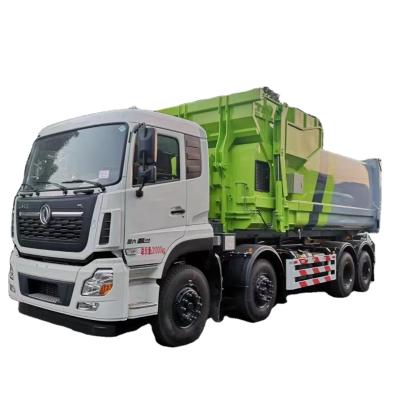 China Detachable Dongfeng 6x4 rear loader garbage truck container garbage compactor truck for hotels refuse waste collection vehicle for sale