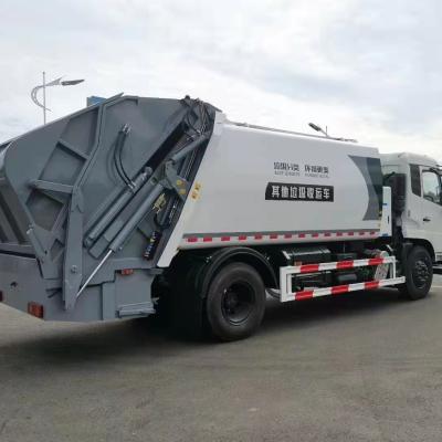 China Detachable Dongfeng 4x2 rear loader garbage truck container garbage compactor truck for hotels refuse waste collection vehicle for sale