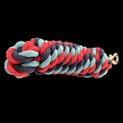 China Factory Wholesale High Quality Strong Custom Durable Equestrian Equine Cotton Western Horse Braided Pack Lead Ropes Reins for sale