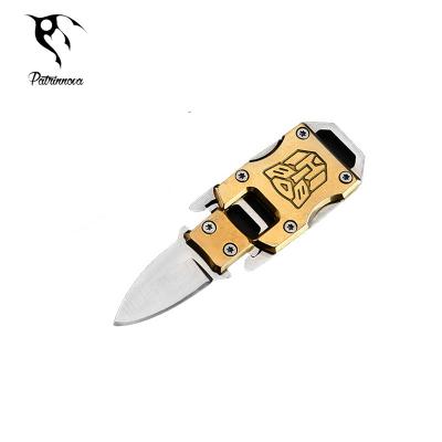 China Non-variable Telescopic Portable Outdoor Pendant Rust Folding Metal King Kong Key Chain Knife Temporary Knife for sale