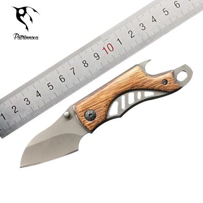 China Non-variable Best Selling In 2022 Camp Gray Titanium Plating Knife With Bottle Opener Mini Folding Knife for sale