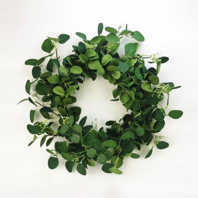 China Hot Sale Eco-friendly Artificial Eucalyptus Garland for Front Door Wall Window Party Decoration for sale