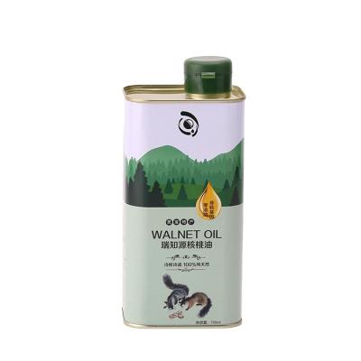 China 750ml Recyclable Custom Rectangular Cooking Oil Tin Container For Olive Tin Can Tin Can for sale