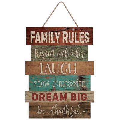 China Europe Scale Shape Vintage Art Decorative Hanging Plaque Wood Rustic Handmade Wall Sign Decoration for sale