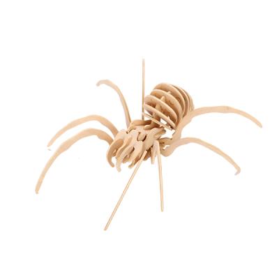 China Europe Halloween Gifts Decorative Wooden Animal 3d Spider Wooden Puzzle Baby Gift Set Wooden Toys Educational Toys For Children for sale