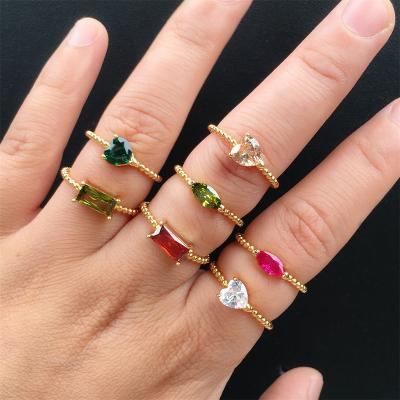 China Fashion Lotus Tarnish Free Iced Out CZ Zircon Ring Twist Ring Opening Pinkish Rings for sale