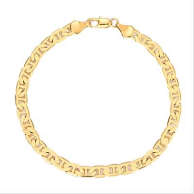 China FASHIONABLE Lotus Gold Laminado 18k Cuban Link Anklet Fits Anklet Mens Bracelet for sale