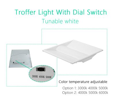 China Desktop North America DLC Premium 2ft 4ft Wattage & TDC Troffer Selectable Led Fixture for sale