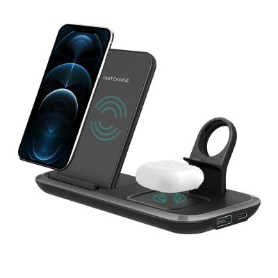 China Phone+Apple Watch Dock+air-pods 3in 1 Foldable Wireless Charging Dock Charger Multifunctional Wireless Holder For Iphone Phone Accessories Station Dock For Watch for sale