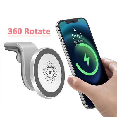 China 360Â ° Degree Rotation Magnetic Car Phone Wireless Charger For MagSafe Adapter Air Vent Charger GPS Mount Holder Cell Phone Vehicle Accessories for sale