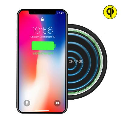 China Cell Phone LED Night Atmosphere Light Qi-certified Max 15W Wireless Mobile Charger Charging Pad Compatible with iPhone 13/12 for sale