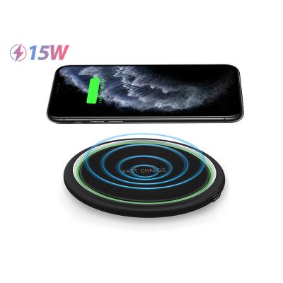 China Mobile Phone Universal 10W 7.5W 15W Qi Wireless Charger Pad Led Mood Light Mobile Phone Fast Charging Charger For iPhone Xs Max for sale