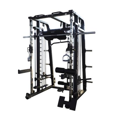 China Wholesale Equipment Smith Machine Multi Functional Trainer Commercial Use Factory Fitness Gym with Gym Stand Row Lower Leg Squat Press for sale