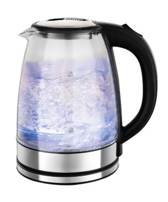 China 360 Degree Base Rotation Household Electric Kettle Glass Keep Hot Boiling Electric Tea Kettle Automatic Power Kettle for sale