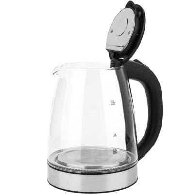 China 360 Degree Rotation Base Borosilicate Electric Household Electric Kettle High Power-up Stainless Steel Automatic Large Capacity for sale