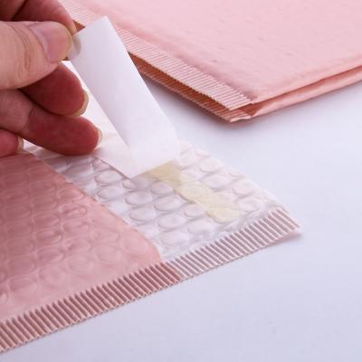 China Adhesive Strong Shock Resistance/Wholesale Composatble Waterproof Custom Printed 8X10 Clear Pink Bubble Poly Envelope Mailing Express Mailing Bag for sale