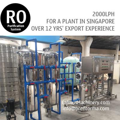 China 2000LPH Singapore Ordered Commercial RO Water Filtration System for sale