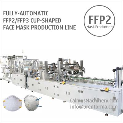 China Fully-automatic FFP2 Cup Respirator Mask Making Machine Production Line for sale