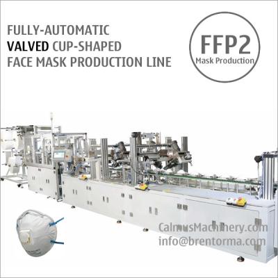 China Fully-automatic Valved Cup Mask Making Machine Production Line for sale