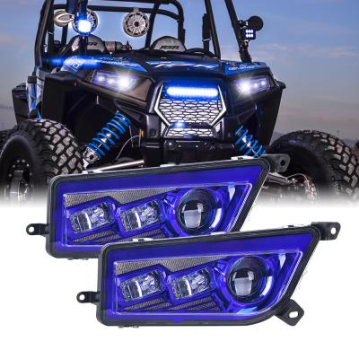 China 2021 Brightest DRL+turn Signal Loyo Polaris Rzr Headlights Unique Design Headlight For Atv For Rzr 1000 Headlights for sale