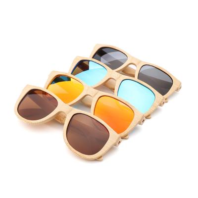 China Fashion Sunglasses Real Bamboo Sunglasses With Mirror Polarized Framed Sunglasses 400Uv Lenses Eco-friendly for sale