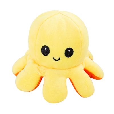 China Plush Toy Doll Flip Cuttlefish Dolls Reversible Octopus Double Face Plush Toy Kids Gift Cute Anger Smile Children for sale