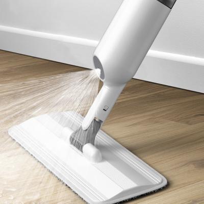 China Viable White Card Flat Mist Floor Mist Swob Household Wash Bathroom Tool Scuff Automatic Spray Water Floor Cleaning Mop for sale