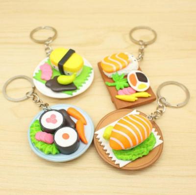 China Creative Cute Mini Personalized Simulated Food Pendant Fashion Fresh Resin Wholesale Order Key Chain For Promotion Gift for sale