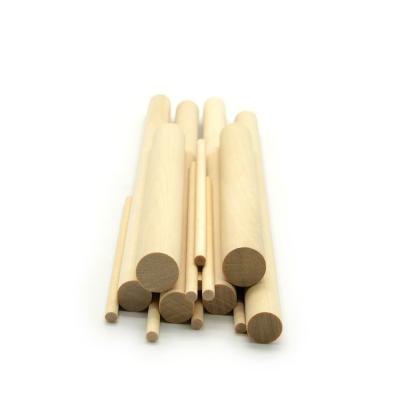 China Long Wooden Rod 6mm Wooden Craft Stick 8mm Finger Wooden Round Stick Sustainable for sale