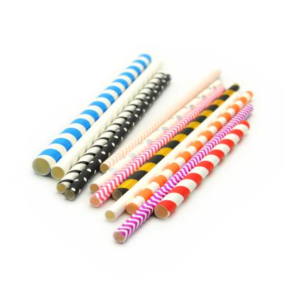 China For Drinks Drinking Straw Disposable Paper Colorful Design Decorative Drinking Straws for sale