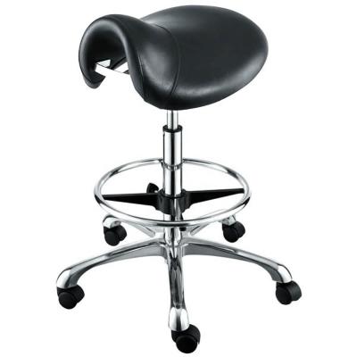 China Hair Salon Quality Beauty Salon Cutting Saddle Stool With Footrest Ring for sale