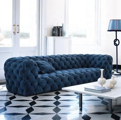 China Modern Luxury Living Room Velvet Sofa Chesterfield Nightclub Hotel Lounge Factory for sale