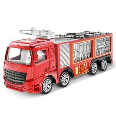 China 2020 New Alloy Popular Safety Fire Truck Toy Die Casting Model With Ladder Fire Truck for sale