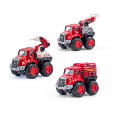 China Safety 1/55 Scale Hot Diecast Model Toy Vehicles Metal Fire Truck Collectable Model for sale