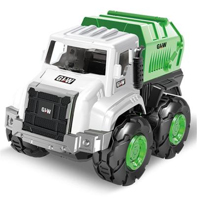 China Safety Simulation Children's Alloy Engineering Vehicle Series Cement Truck Sanitation Toy Car Model for sale