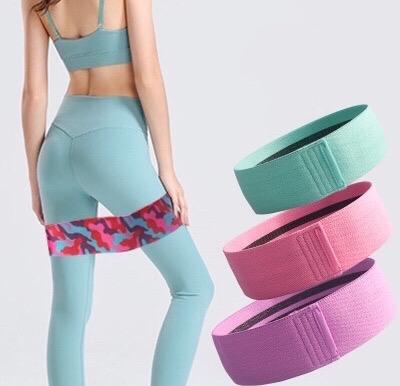 China Fitness Exercise Resistance Bands Fabric Fitness Bands For Gym Equipments Butt Lift Ring for sale