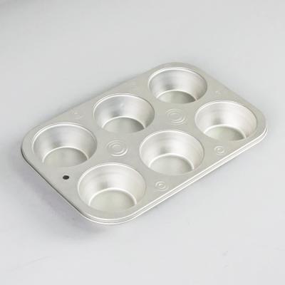 China Wholesale First Grade Disposable Tin 6 Cup Baking Tray Cake for sale