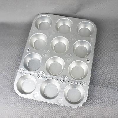 China Hot Selling Disposable 12 Cups Bakeware Non-Stick Set Cake Pan Cake Pan Muffin for sale